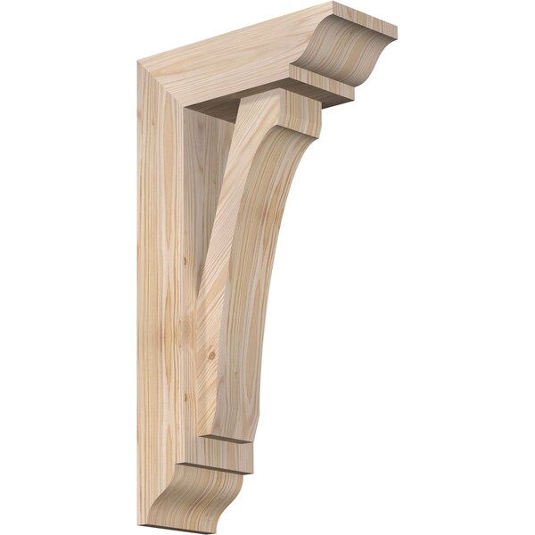 Ekena Millwork Legacy Traditional Smooth Bracket w/ Offset Brace, Douglas Fir, 5 1/2"W x 14"D x 26"H BKT0604X14X26LEC01SDF - main
